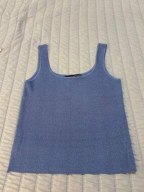Linda Allard Ellen Tracy - Light Blue Silk Tank. Size M
